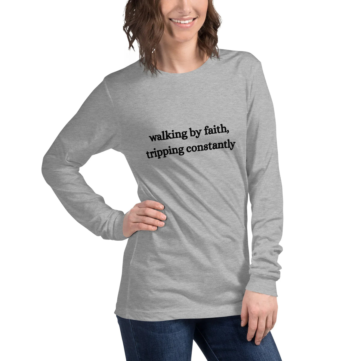 Walk By Faith Long Sleeve Tee - God Cloth