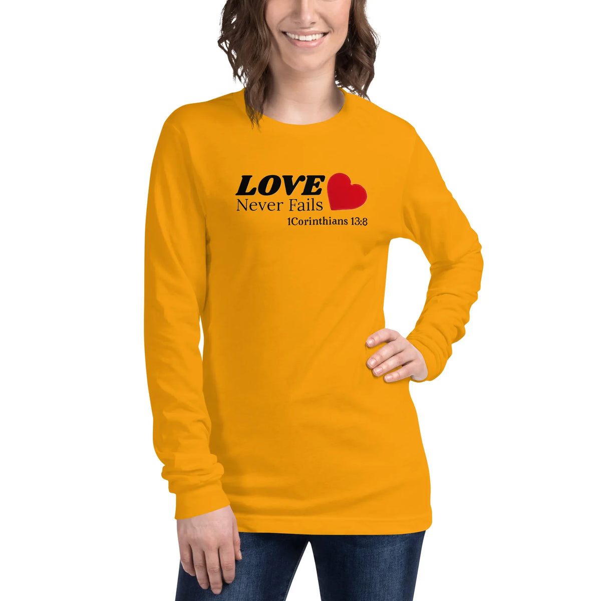 Love Never Fails Long Sleeve Tee - God Cloth