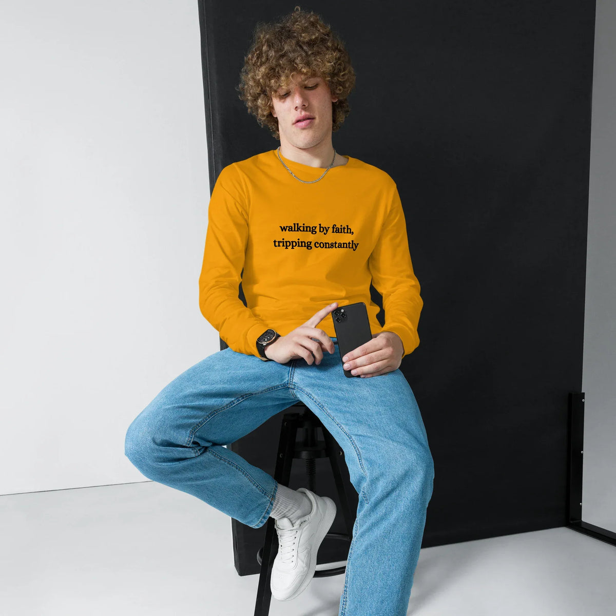 Walk By Faith Long Sleeve Tee - God Cloth