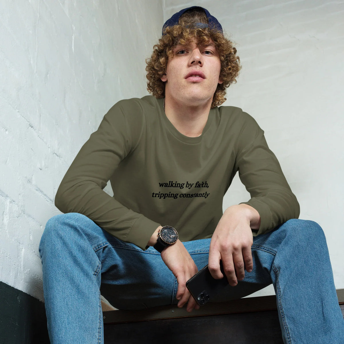 Walk By Faith Long Sleeve Tee - God Cloth