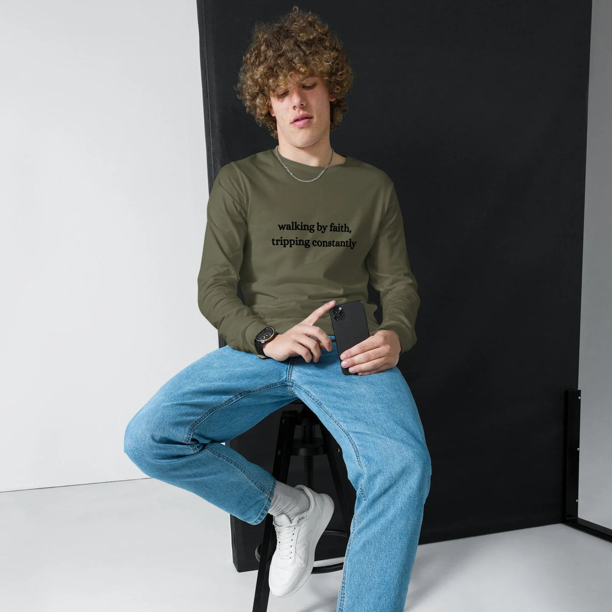 Walk By Faith Long Sleeve Tee - God Cloth