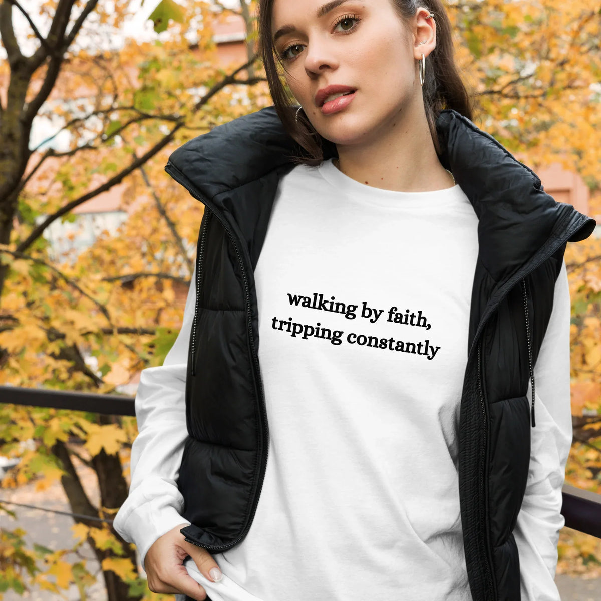 Walk By Faith Long Sleeve Tee - God Cloth
