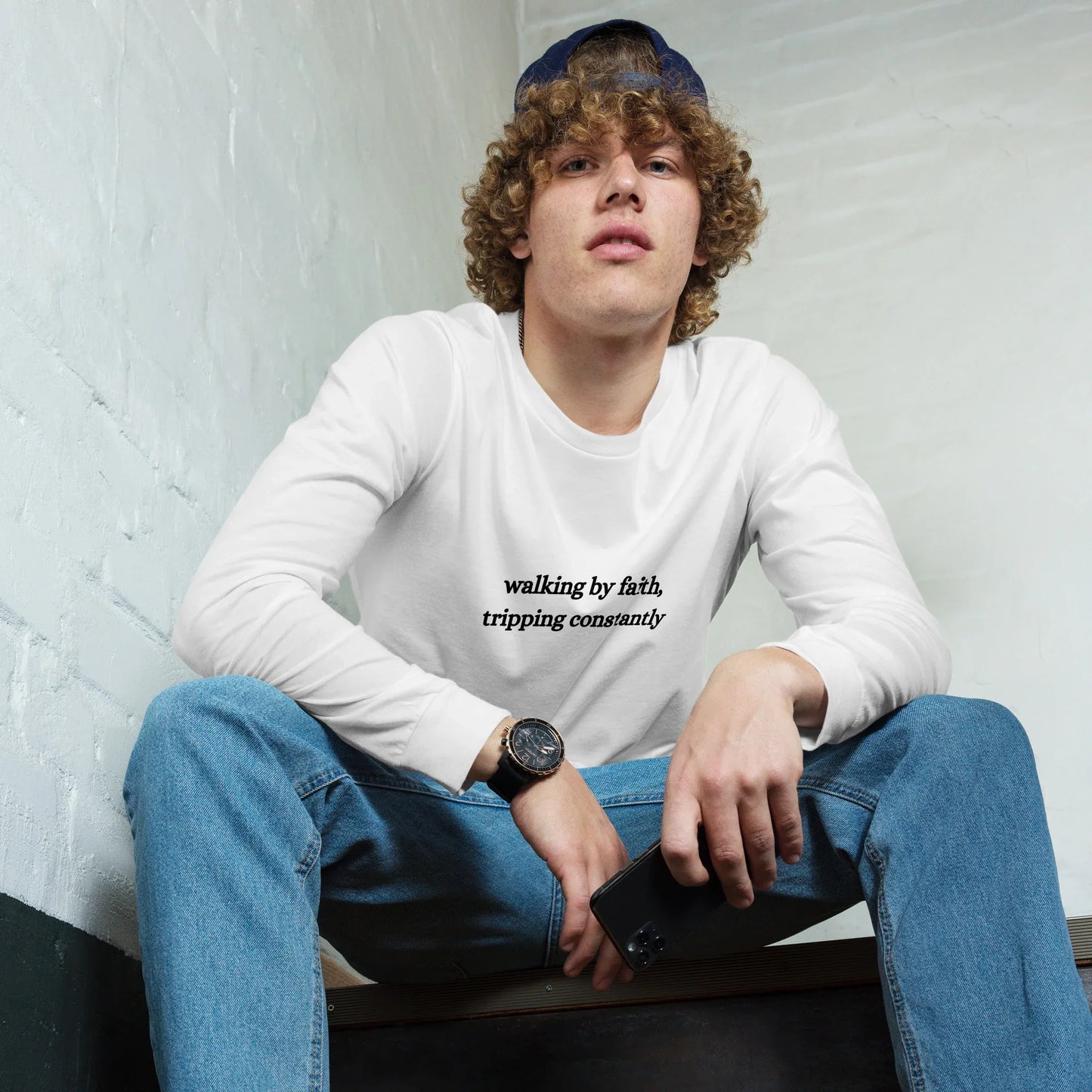 Walk By Faith Long Sleeve Tee - God Cloth