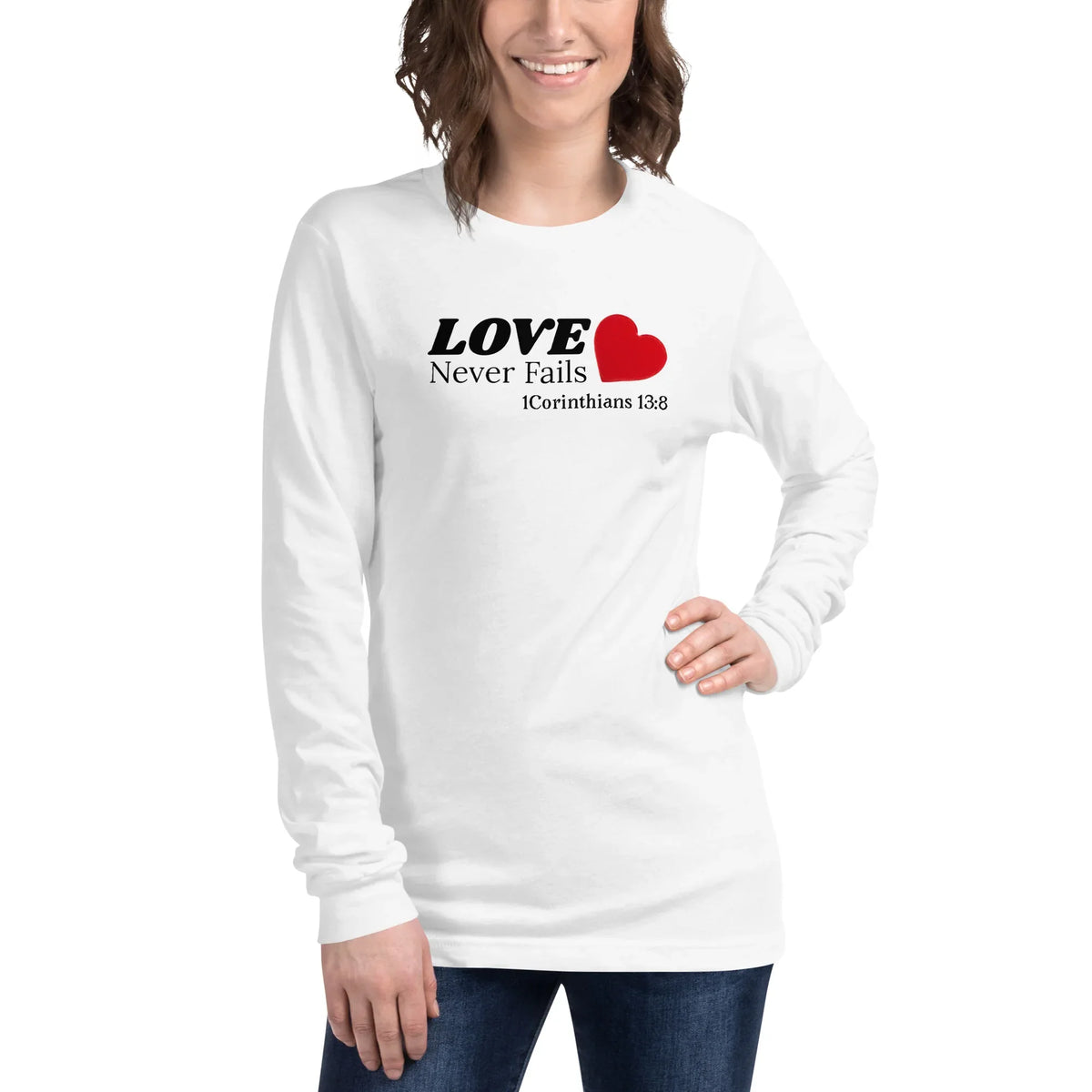 Love Never Fails Long Sleeve Tee - God Cloth