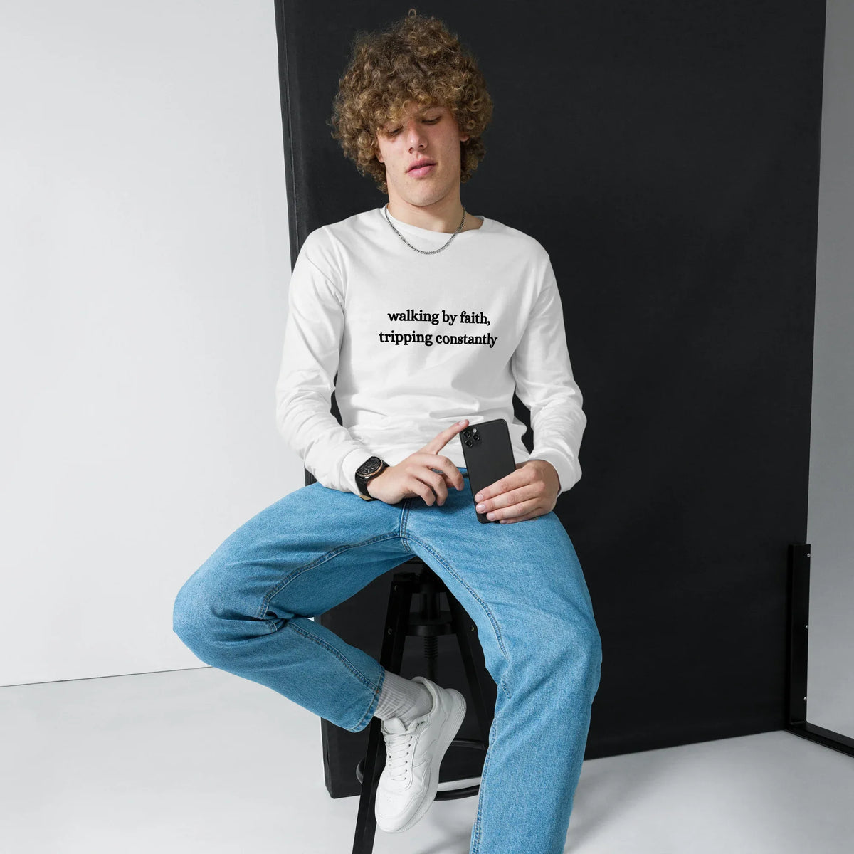Walk By Faith Long Sleeve Tee - God Cloth