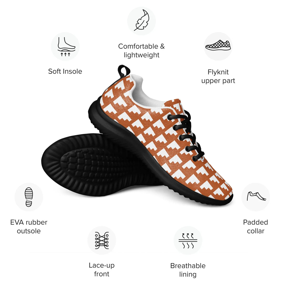 Women’s Brown Geo Athletic Shoes - God Cloth