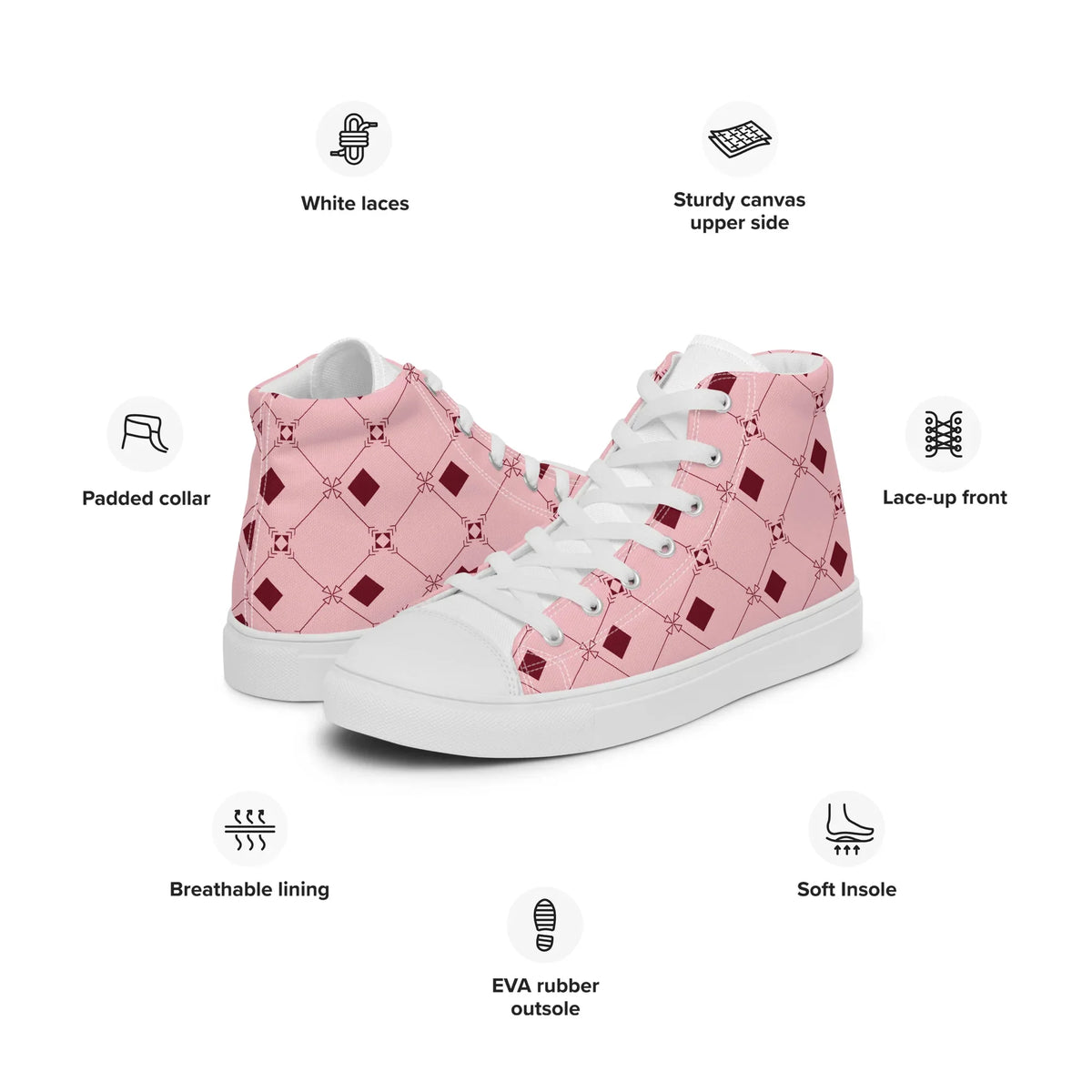 Pink Diamond High Tops - God Cloth