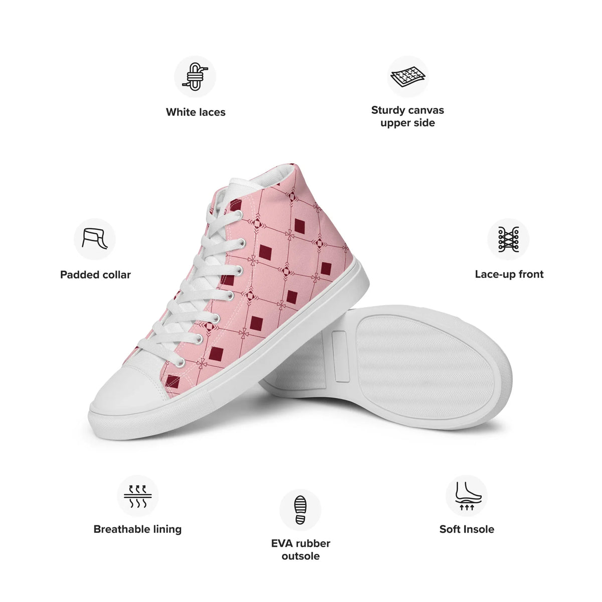 Pink Diamond High Tops - God Cloth
