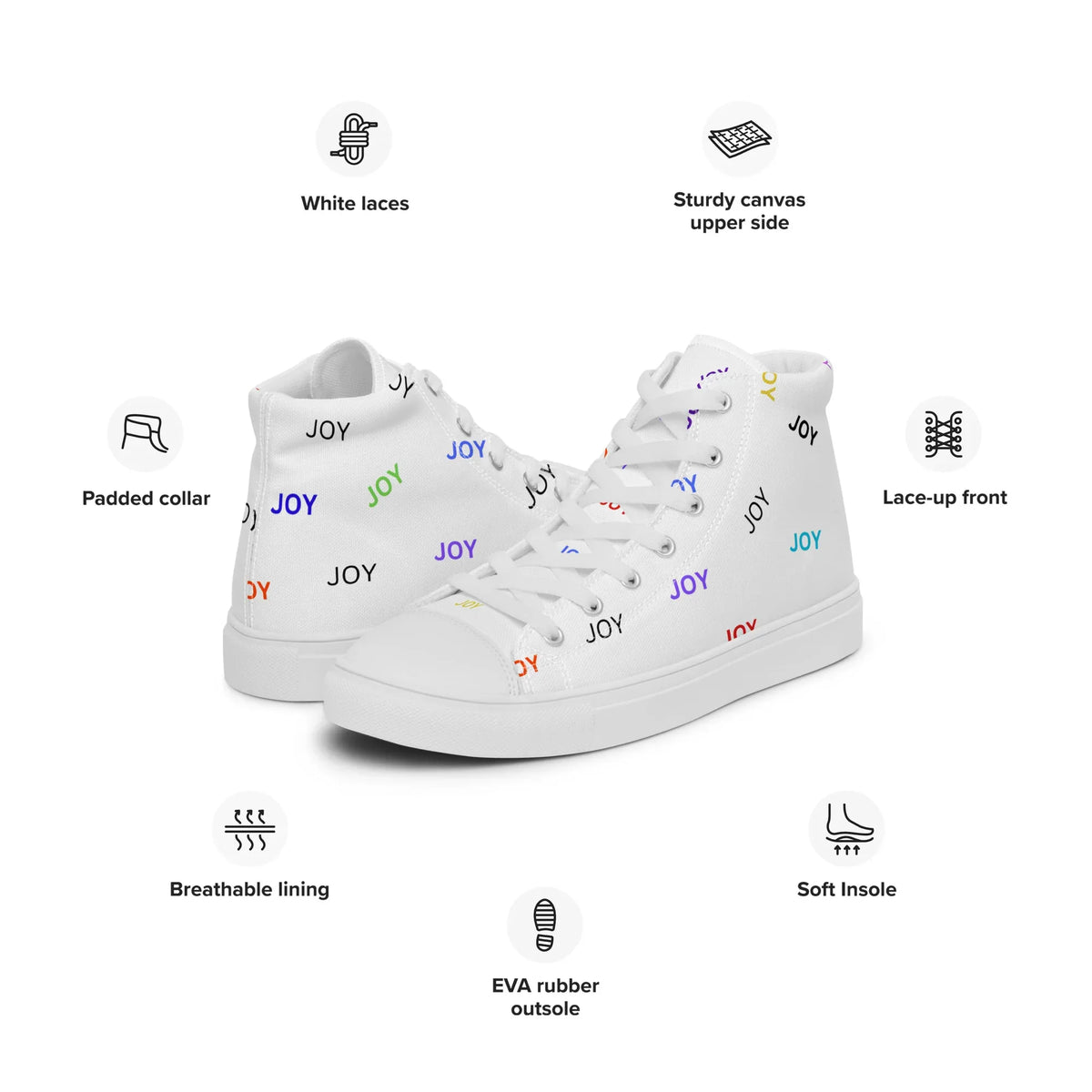 Joyful Women’s High Tops - God Cloth