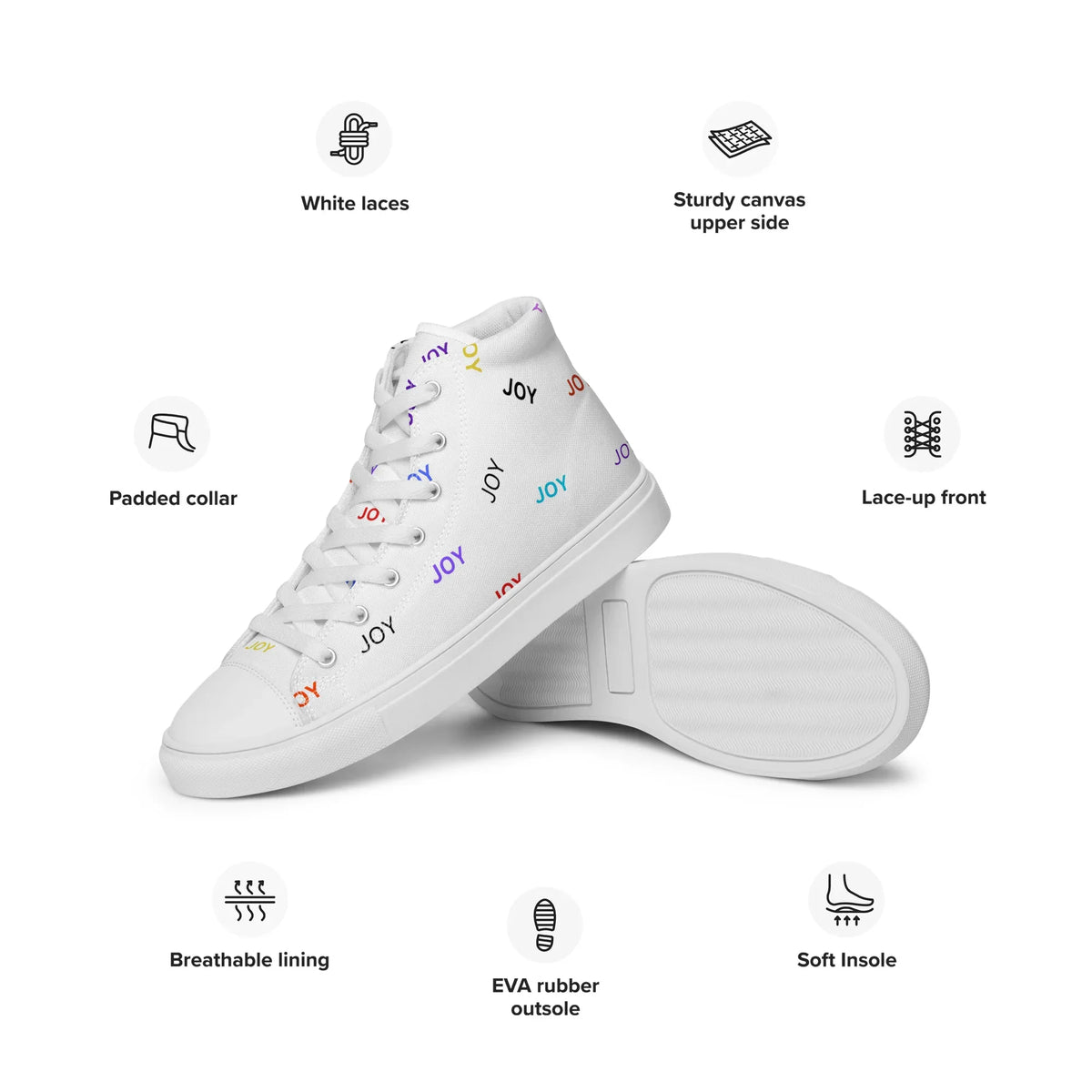 Joyful Women’s High Tops - God Cloth