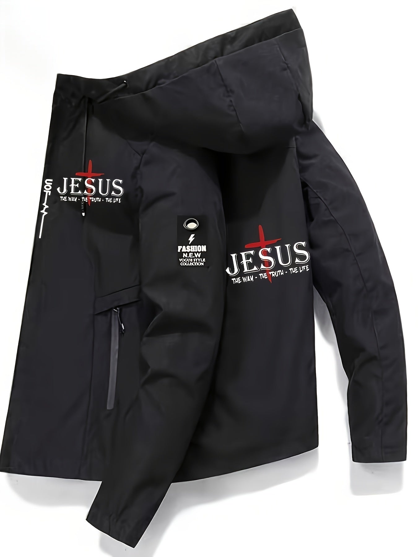Jesus Graphic Hooded Jacket