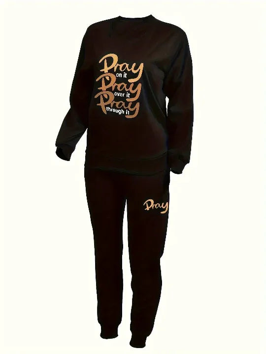 Plus Size Christian Sweatsuits 2pc Set - God Cloth
