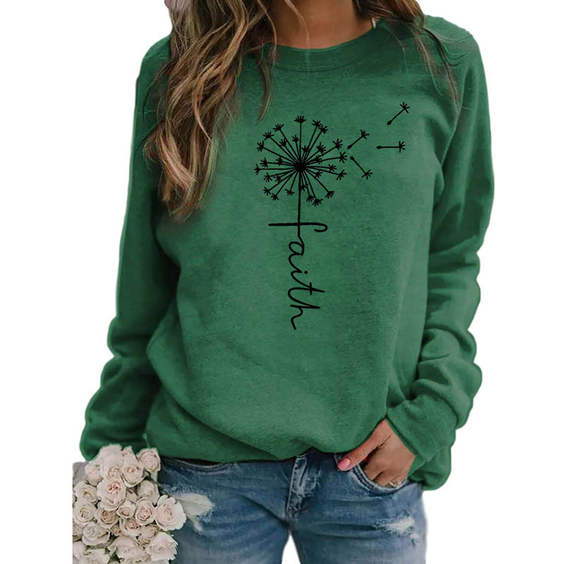 Faith Round Neck Long Sleeve Sweatshirt