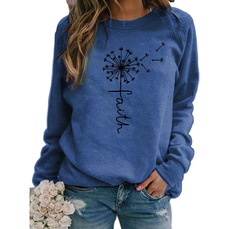 Faith Round Neck Long Sleeve Sweatshirt