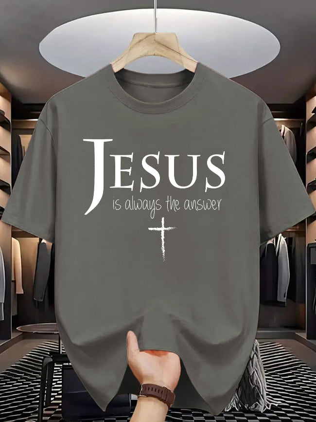 "Jesus is Always the Answer" Christian Graphic Tee