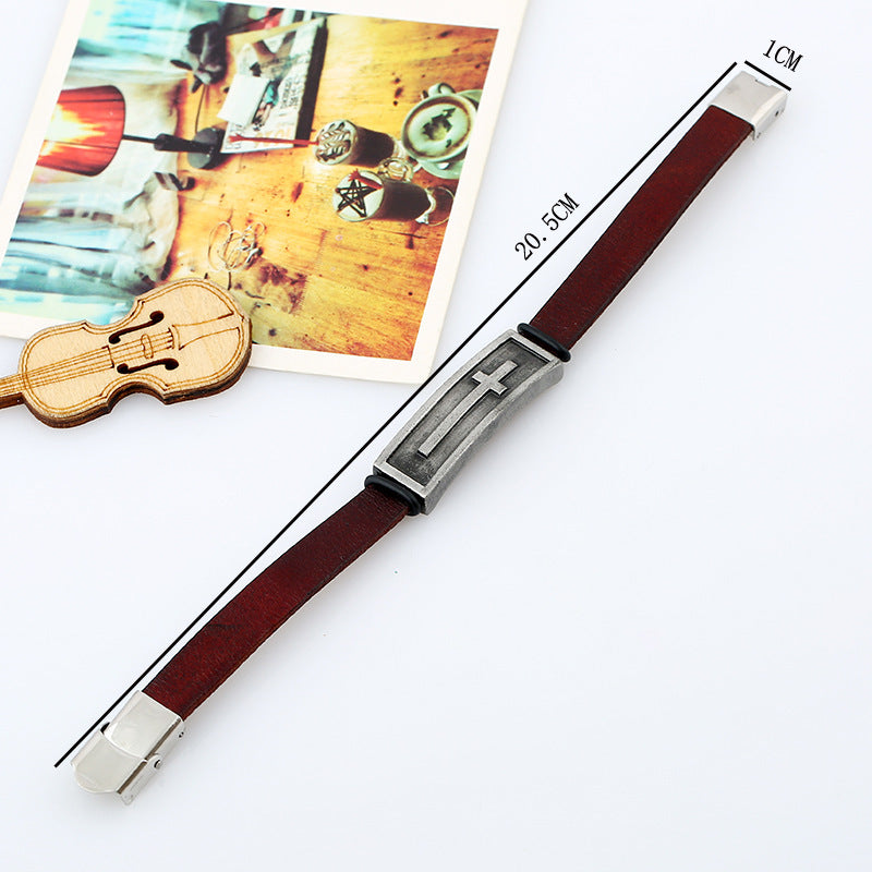 Christian Cowhide Belt Bracelet