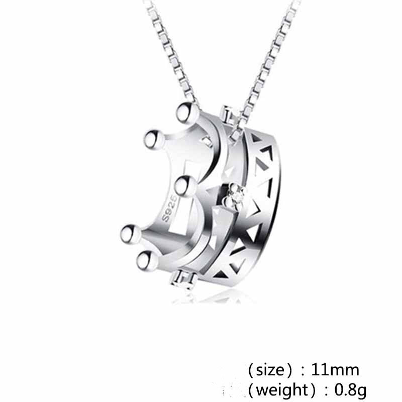Silver Plated Crown Necklace