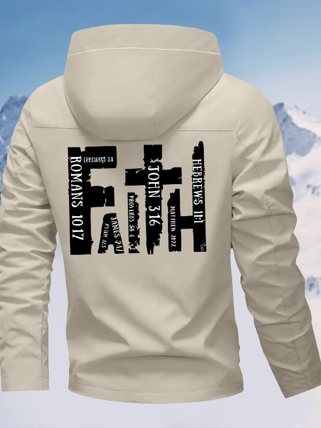 Men's Faith Graphic Hooded Jacket