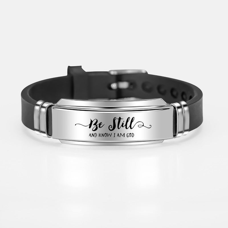 Engraved Stainless Steel Scripture Bracelets