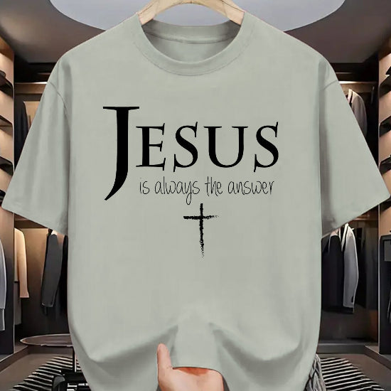 "Jesus is Always the Answer" Christian Graphic Tee