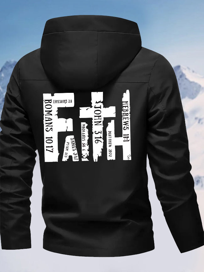 Men's Faith Graphic Hooded Jacket