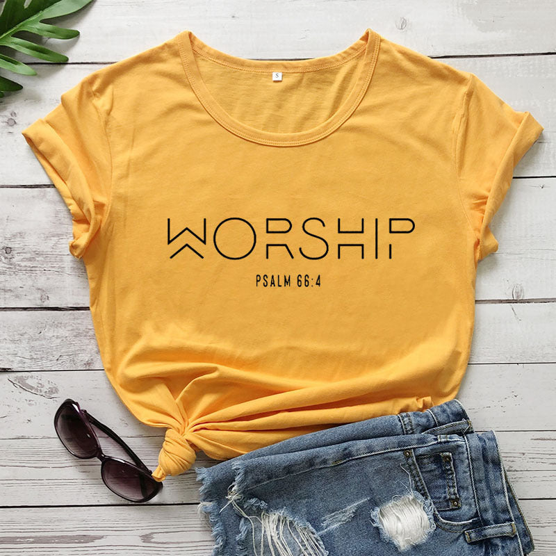 Lady's Worship Scripture T-Shirt
