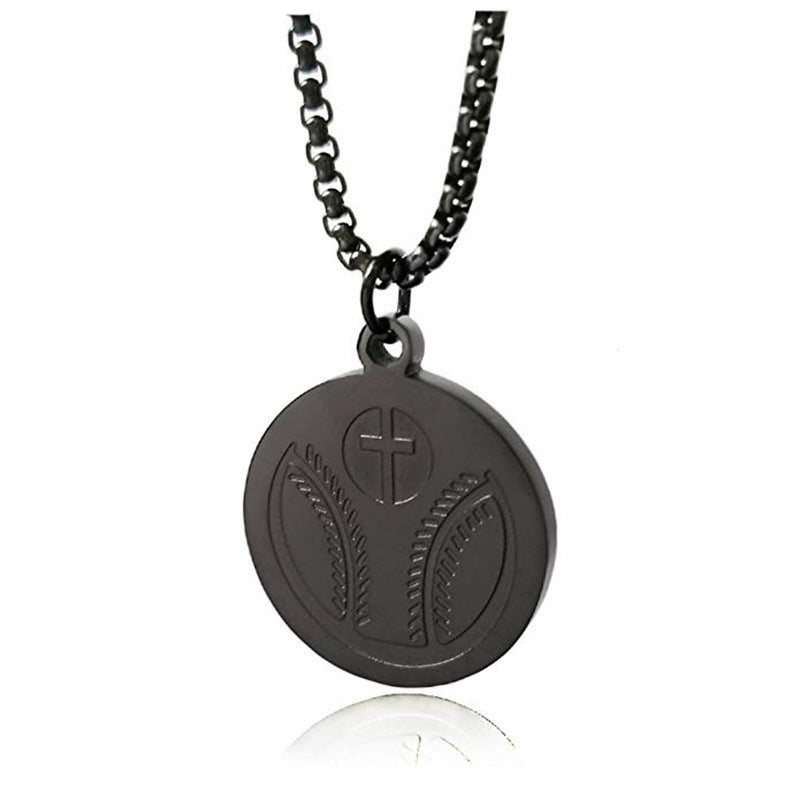 Unisex Baseball Cross Necklace