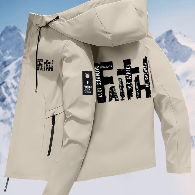 Men's Faith Graphic Hooded Jacket