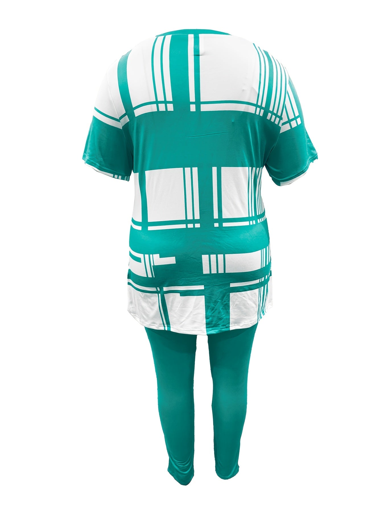 Blessed Plaid Polyester Pants Set