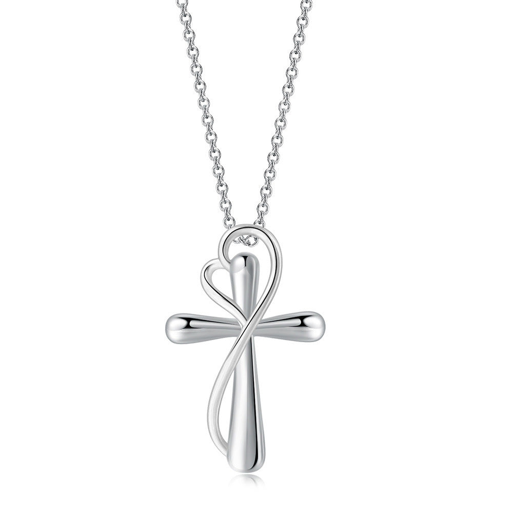 Heart Cross Necklace