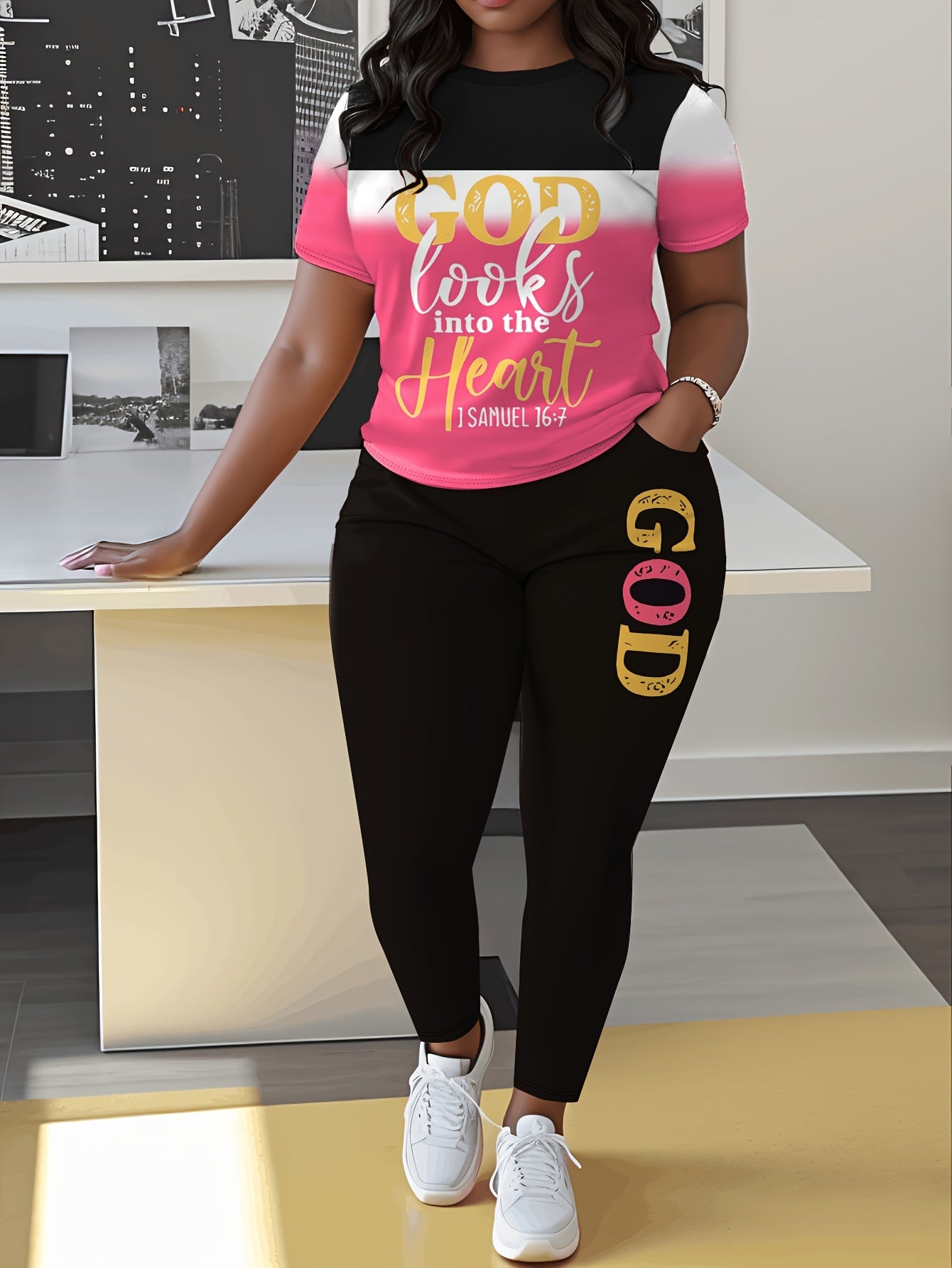Christian Short Sleeve Pants Set