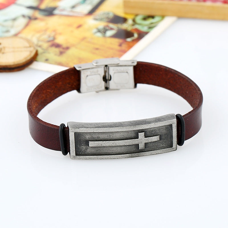 Christian Cowhide Belt Bracelet