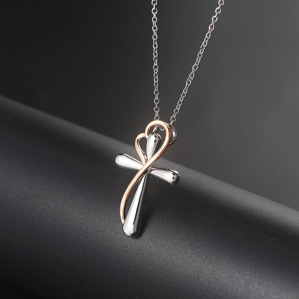 Heart Cross Necklace
