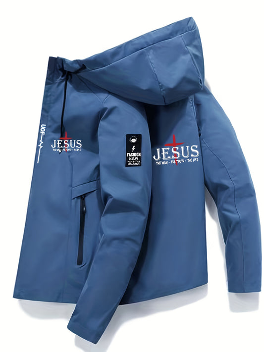 Jesus Graphic Hooded Jacket