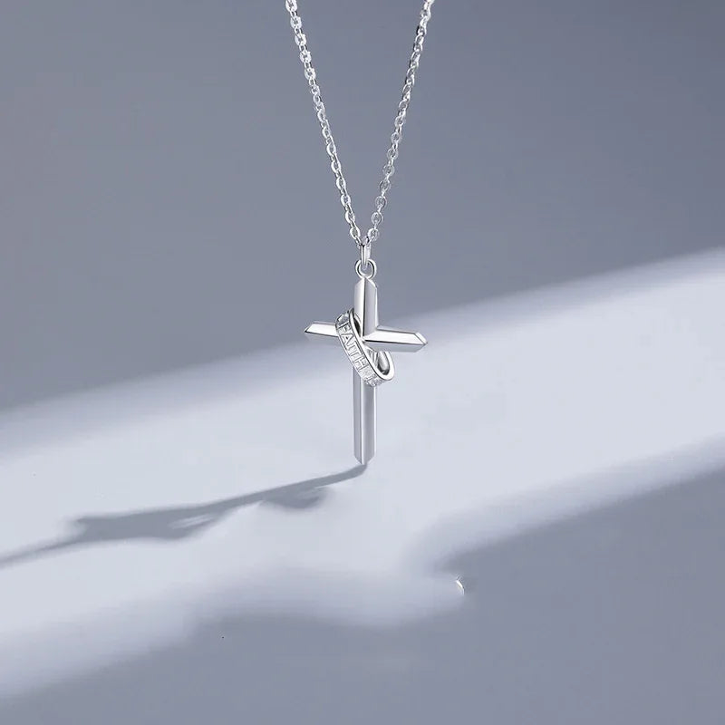 Faith Power Crown and Cross Necklace - God Cloth