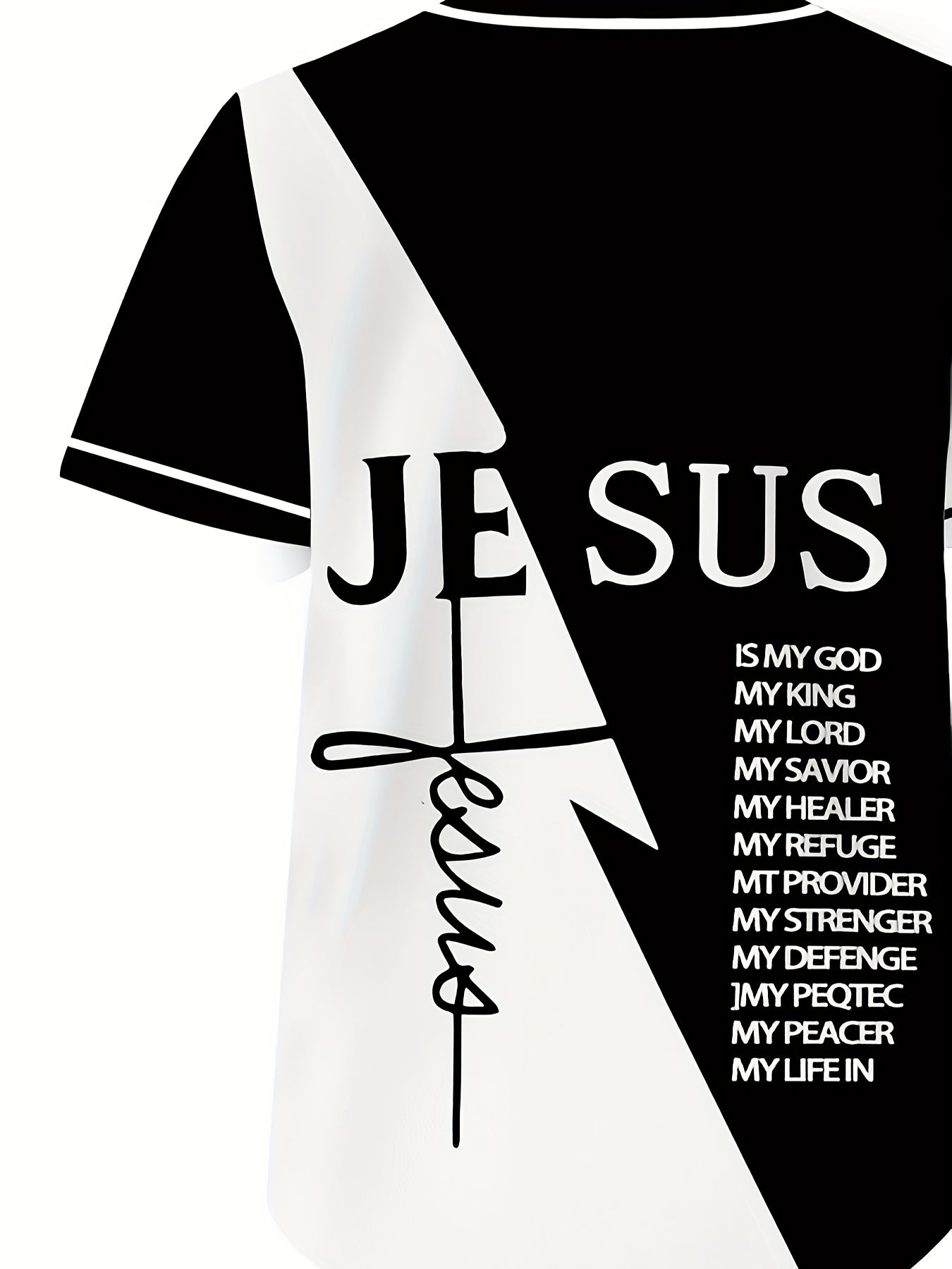 B&W Jesus Baseball Jersey