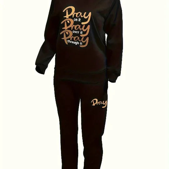 Plus Size Christian Sweatsuits 2pc Set - God Cloth