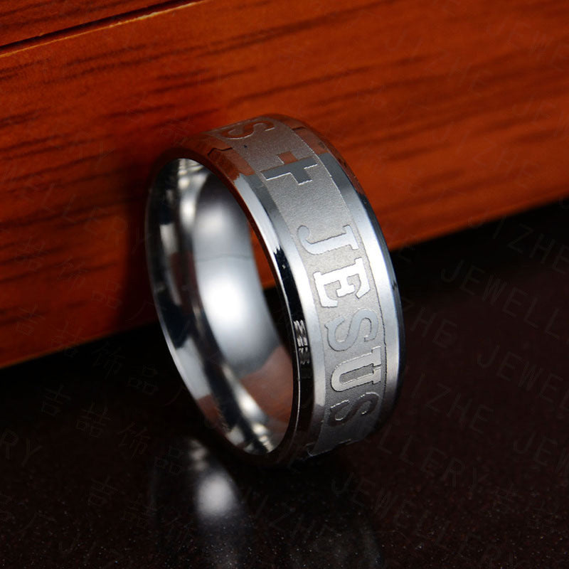 Two-Tone Jesus Cross Ring