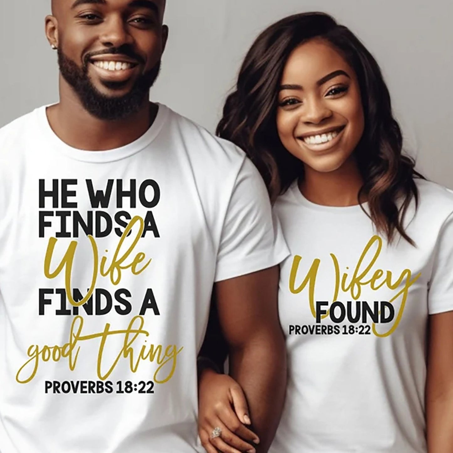 He Who Finds Couple Matching T-Shirts