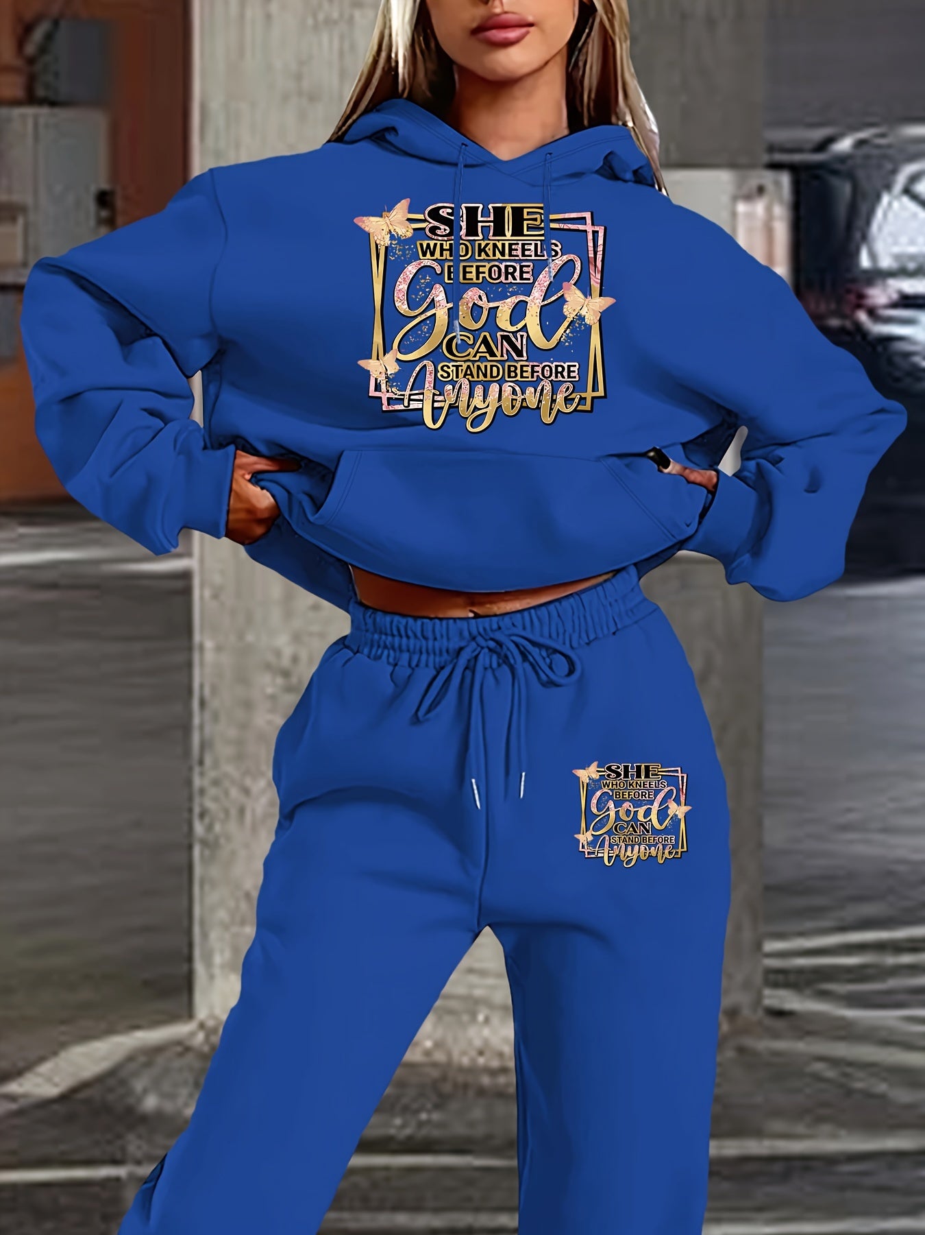 Graphic Christian Hooded Sweatsuit