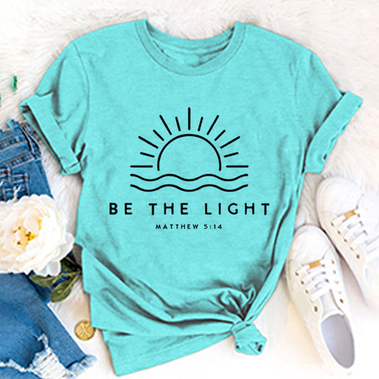 Be the light Matthew 5:14 scripture t-shirt