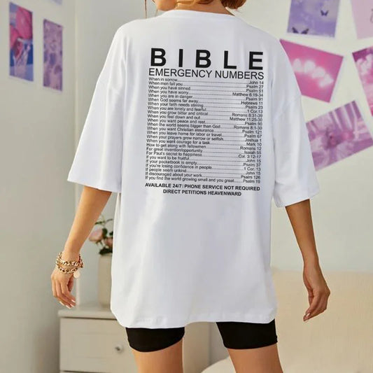 Bible Emergency Numbers Short Sleeve T-Shirt 