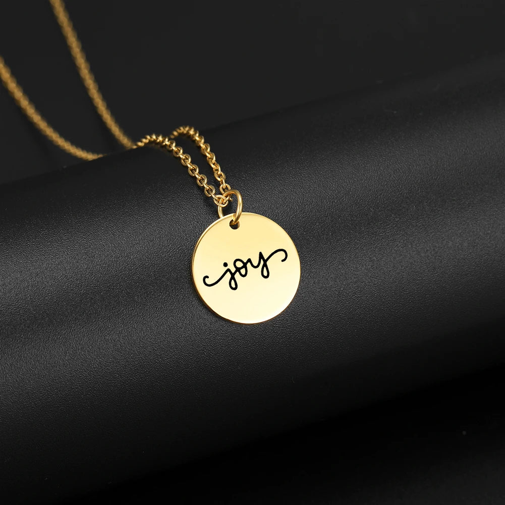 Inspiring Message Stainless Steel Necklaces