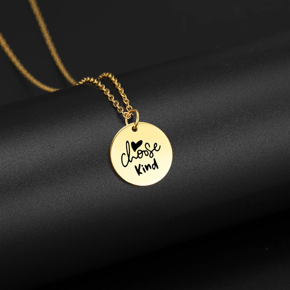 Inspiring Message Stainless Steel Necklaces