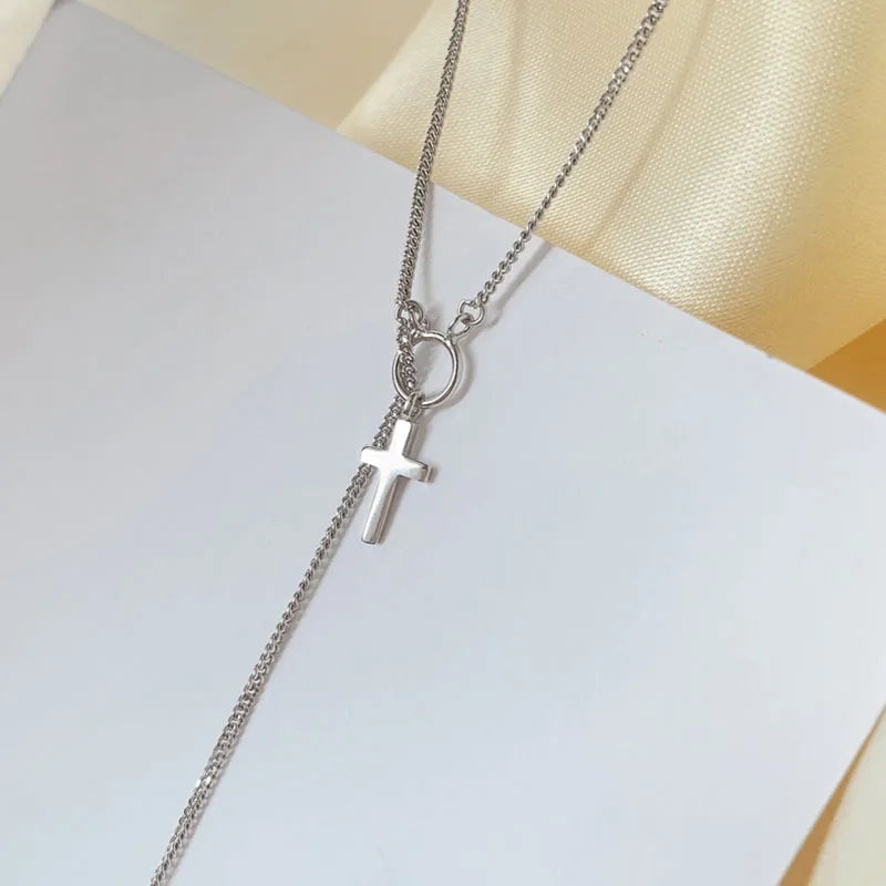 Double Cross Necklace