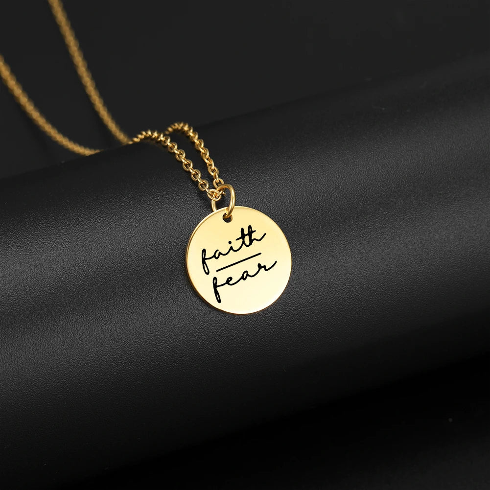 Inspiring Message Stainless Steel Necklaces