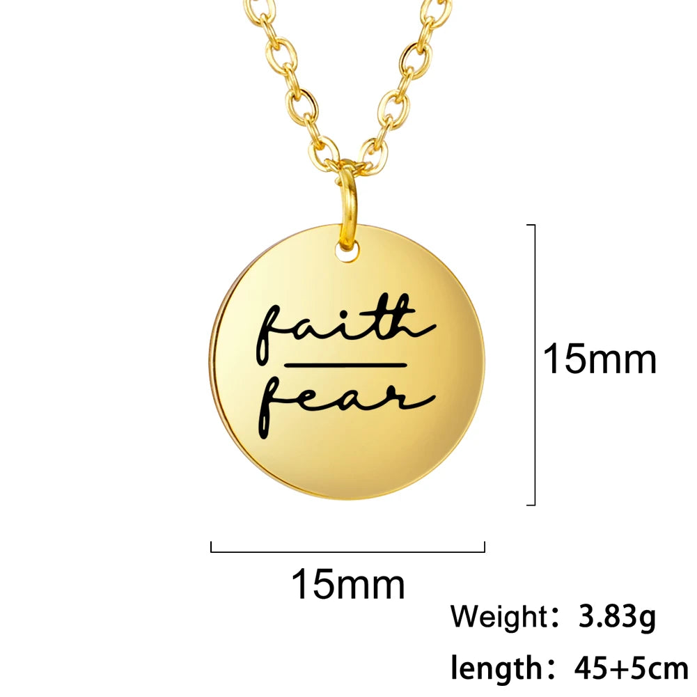Inspiring Message Stainless Steel Necklaces