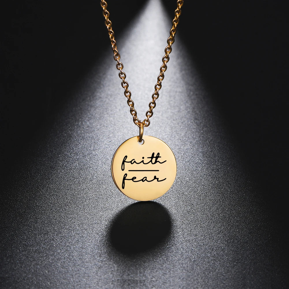 Inspiring Message Stainless Steel Necklaces