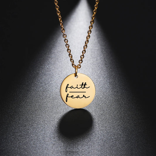 Inspiring Message Stainless Steel Necklaces
