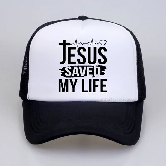 Jesus Saved My Life Baseball Caps